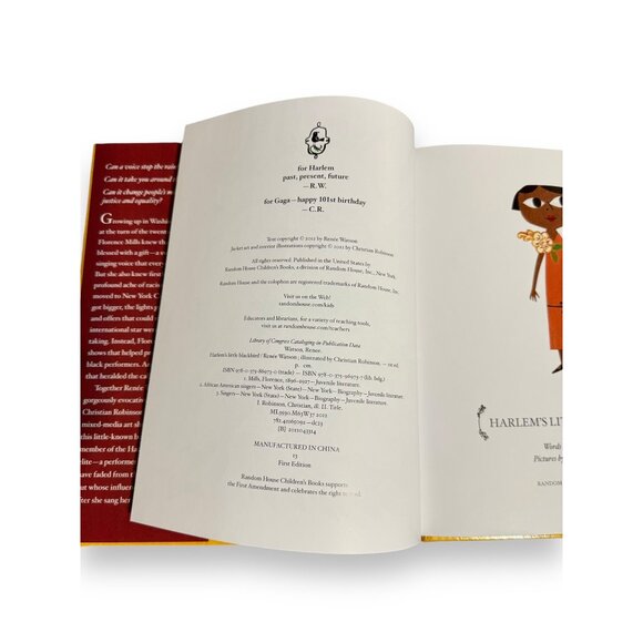 Harlems Little Blackbird By Renée Watson & Christian Robinson Hardcover Book - Picture 3 of 9